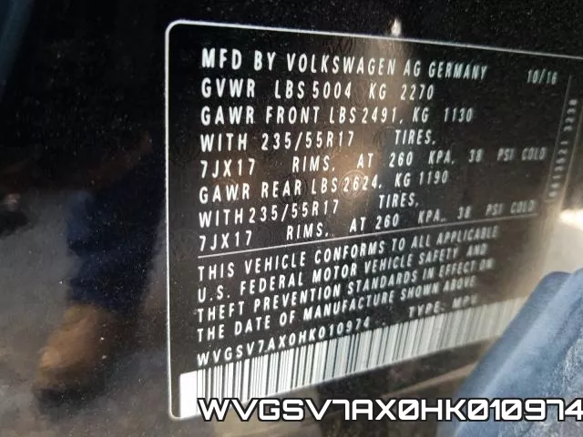 WVGSV7AX0HK010974 фото 2