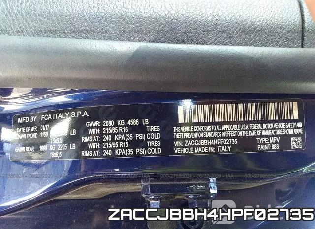 ZACCJBBH4HPF02735 фото 10