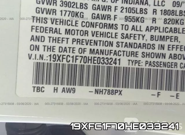 19XFC1F70HE033241 фото 10