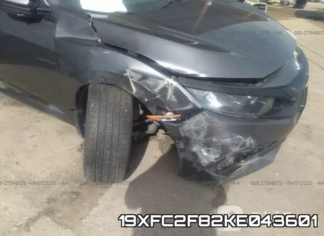 19XFC2F82KE043601 фото 7
