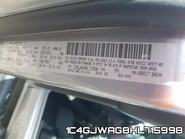 1C4GJWAG8HL715998 фото 2