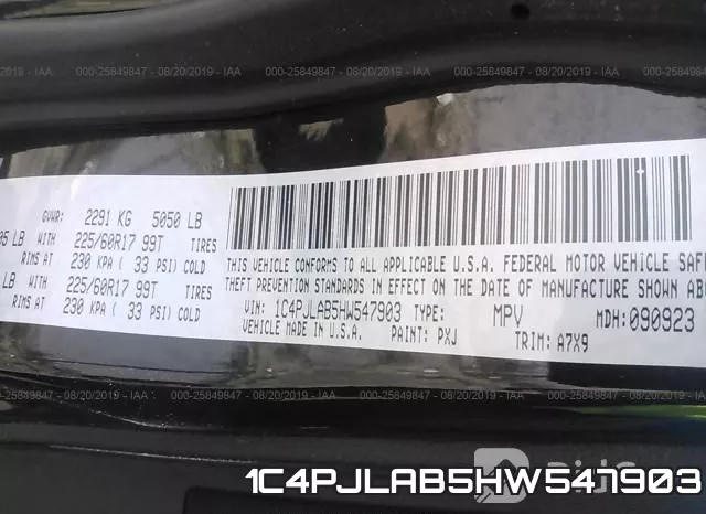 1C4PJLAB5HW547903 фото 10
