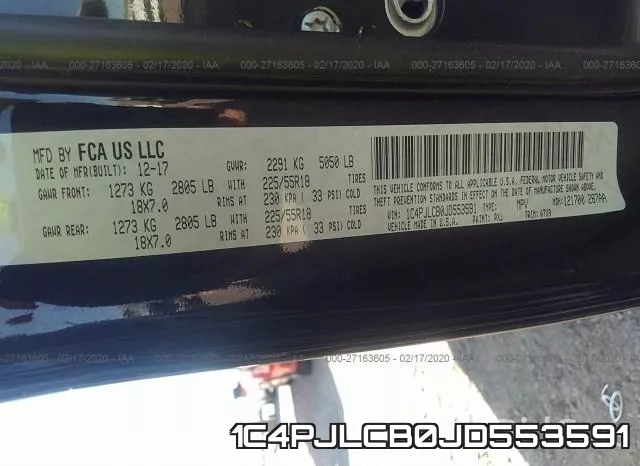 1C4PJLCB0JD553591 фото 9
