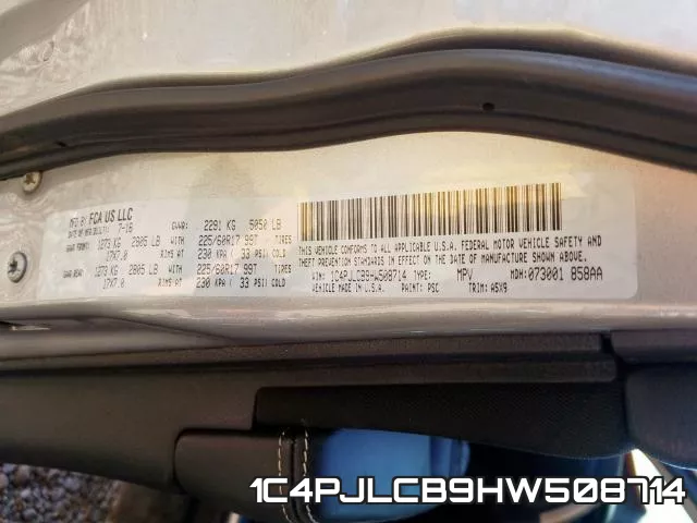 1C4PJLCB9HW508714 фото 2