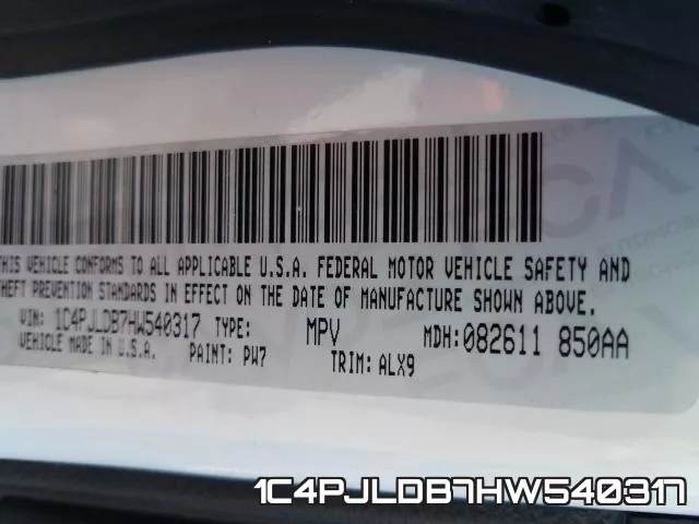 1C4PJLDB7HW540317 фото 2