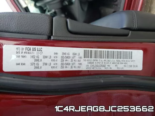1C4RJEAG8JC253662 фото 2
