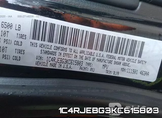 1C4RJEBG3KC615803 фото 10