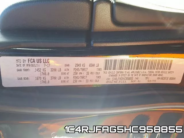 1C4RJFAG5HC958855 фото 2