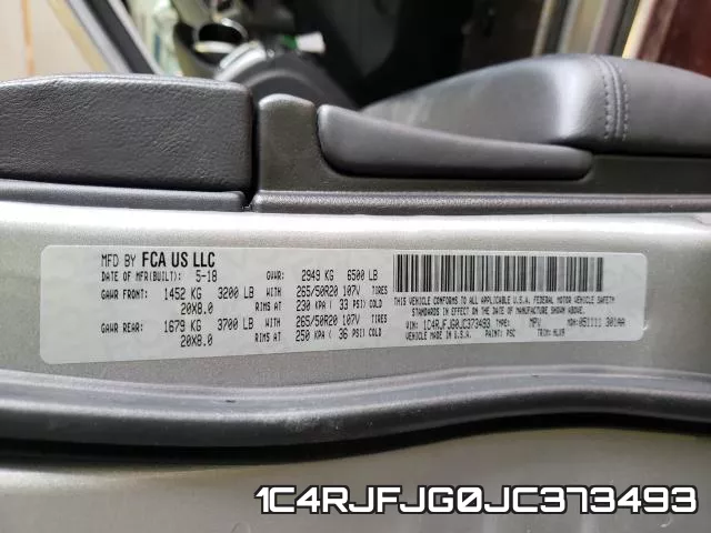 1C4RJFJG0JC373493 фото 2