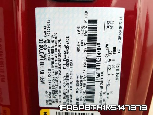 1FA6P8TH1K5147879 фото 2