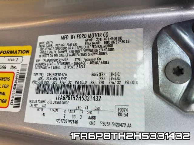 1FA6P8TH2H5331432 фото 2