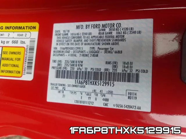 1FA6P8THXK5129915 фото 2