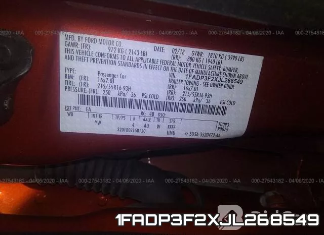 1FADP3F2XJL268549 фото 10