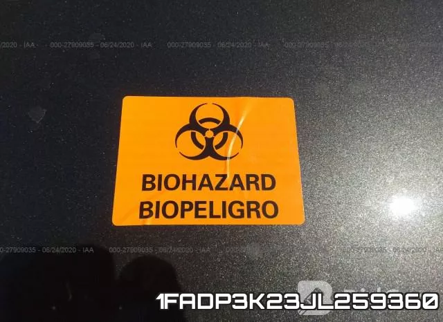 1FADP3K23JL259360 фото 2