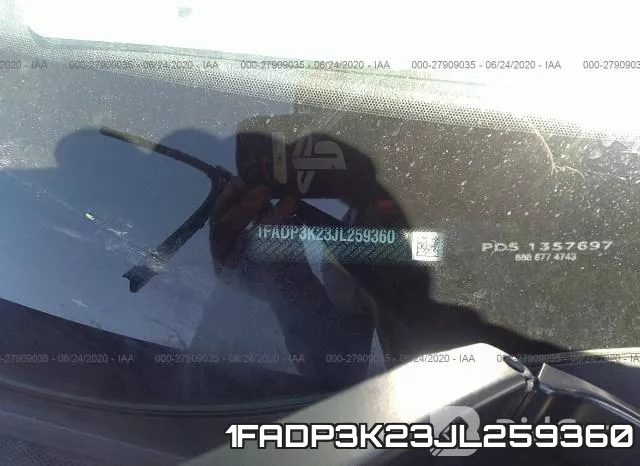 1FADP3K23JL259360 фото 9