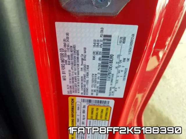 1FATP8FF2K5188390 фото 2