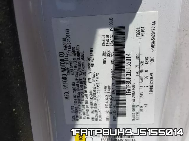 1FATP8UH3J5155014 фото 2