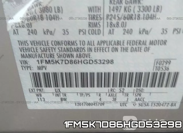 1FM5K7D86HGD53298 фото 10