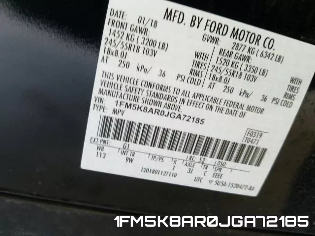 1FM5K8AR0JGA72185 фото 2