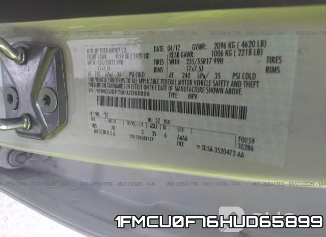 1FMCU0F76HUD65899 фото 10