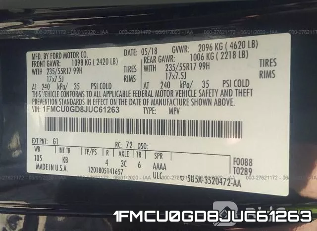 1FMCU0GD8JUC61263 фото 10