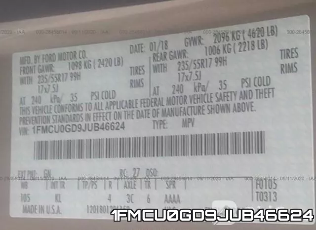 1FMCU0GD9JUB46624 фото 10
