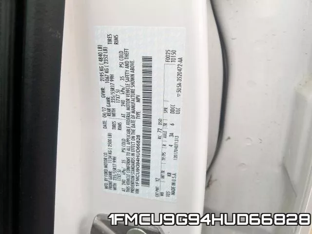 1FMCU9G94HUD66828 фото 2