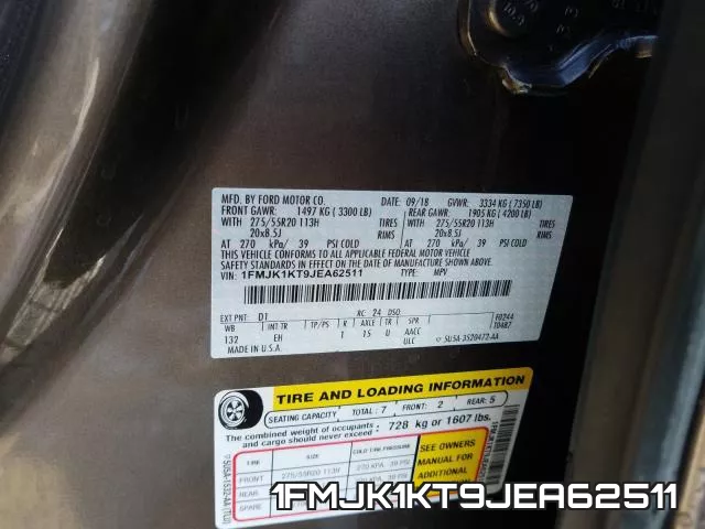 1FMJK1KT9JEA62511 фото 2