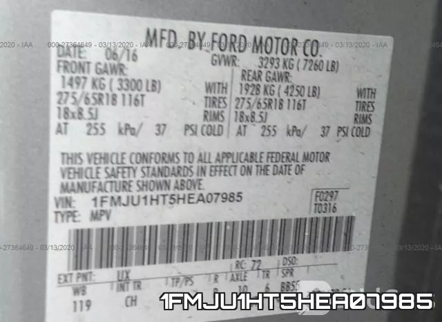 1FMJU1HT5HEA07985 фото 10