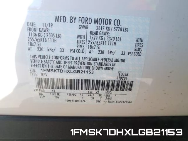 1FMSK7DHXLGB21153 фото 2