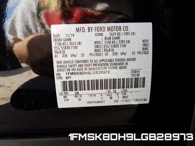 1FMSK8DH9LGB28973 фото 2