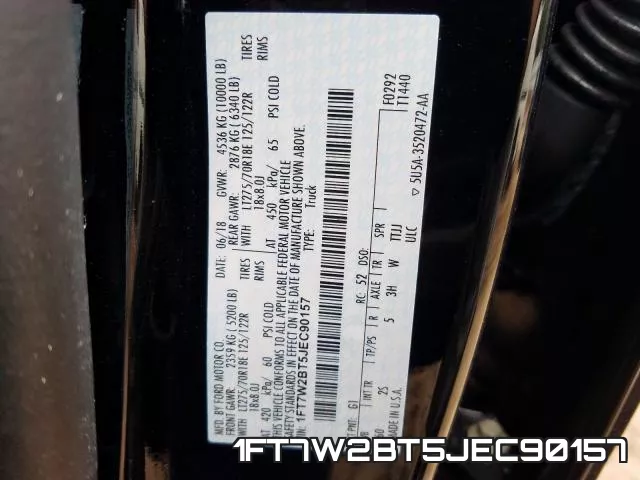 1FT7W2BT5JEC90157 фото 2