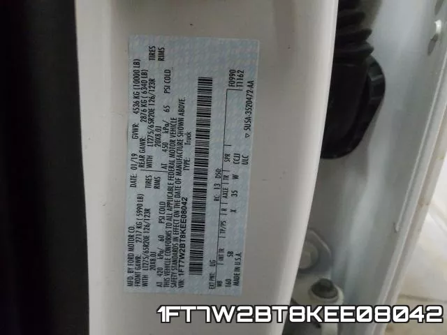 1FT7W2BT8KEE08042 фото 2