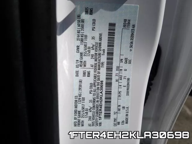 1FTER4EH2KLA30698 фото 2