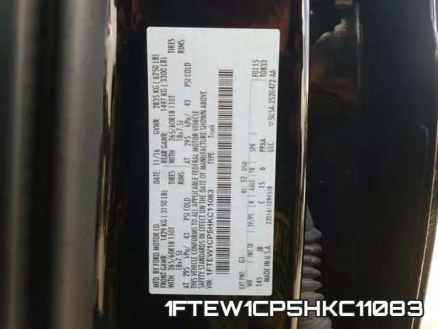 1FTEW1CP5HKC11083 фото 2