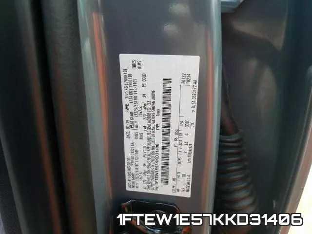 1FTEW1E57KKD31406 фото 2