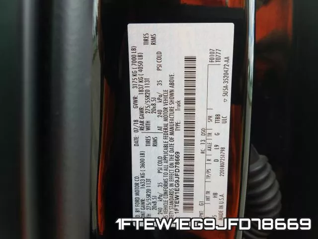 1FTEW1EG9JFD78669 фото 2