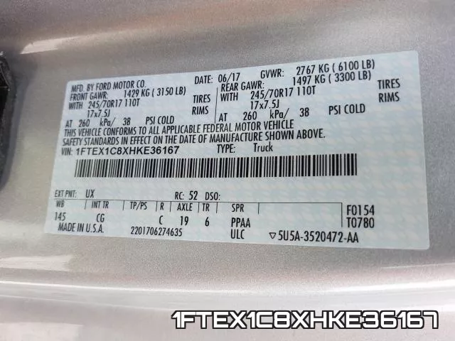 1FTEX1C8XHKE36167 фото 2