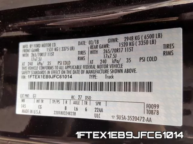 1FTEX1EB9JFC61014 фото 2
