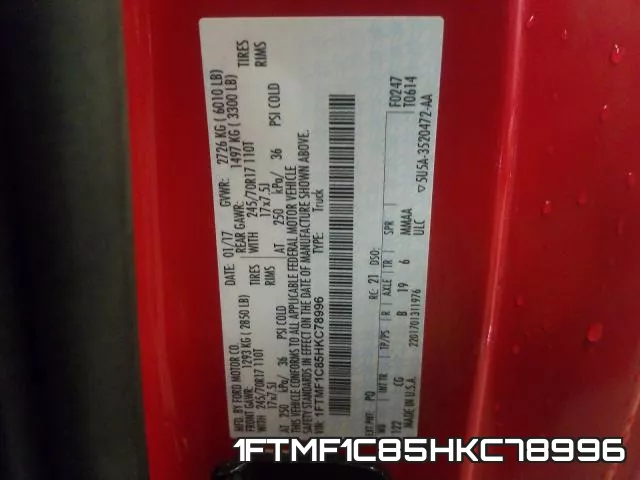 1FTMF1C85HKC78996 фото 2