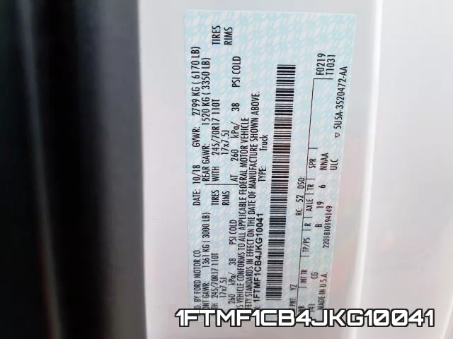 1FTMF1CB4JKG10041 фото 2