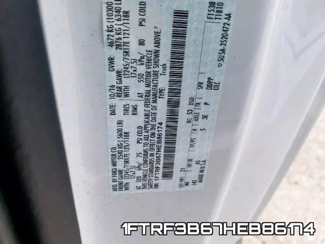 1FTRF3B67HEB86174 фото 2