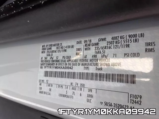 1FTYR1YM0KKA09942 фото 2