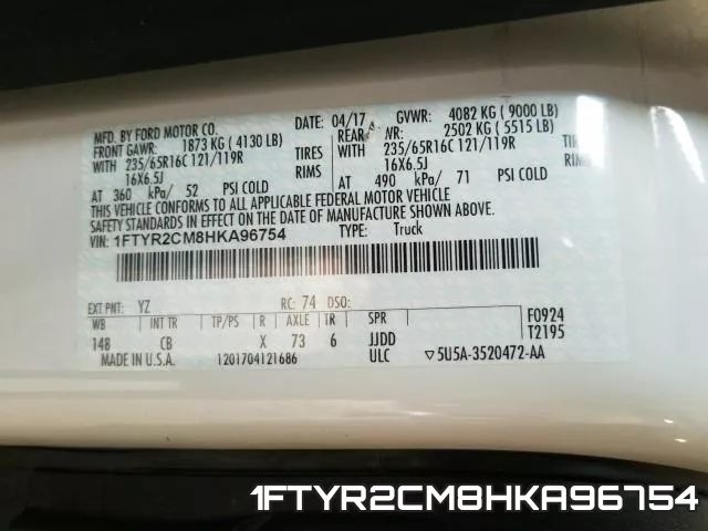 1FTYR2CM8HKA96754 фото 2