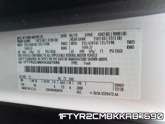 1FTYR2CM8KKA87690 фото 2