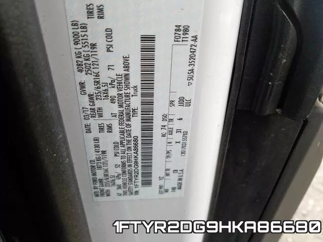 1FTYR2DG9HKA86680 фото 2