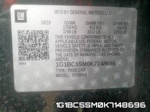 1G1BC5SM0K7148696 фото 2