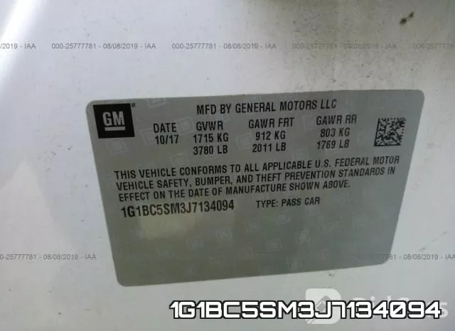 1G1BC5SM3J7134094 фото 10