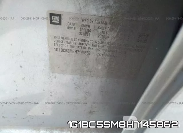 1G1BC5SM8H7145862 фото 10