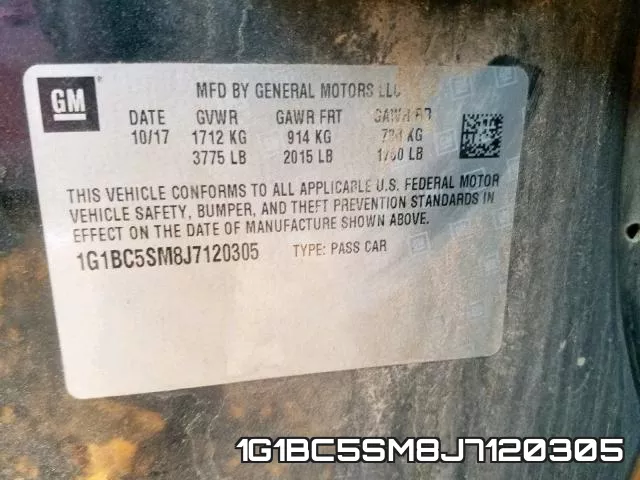 1G1BC5SM8J7120305 фото 2